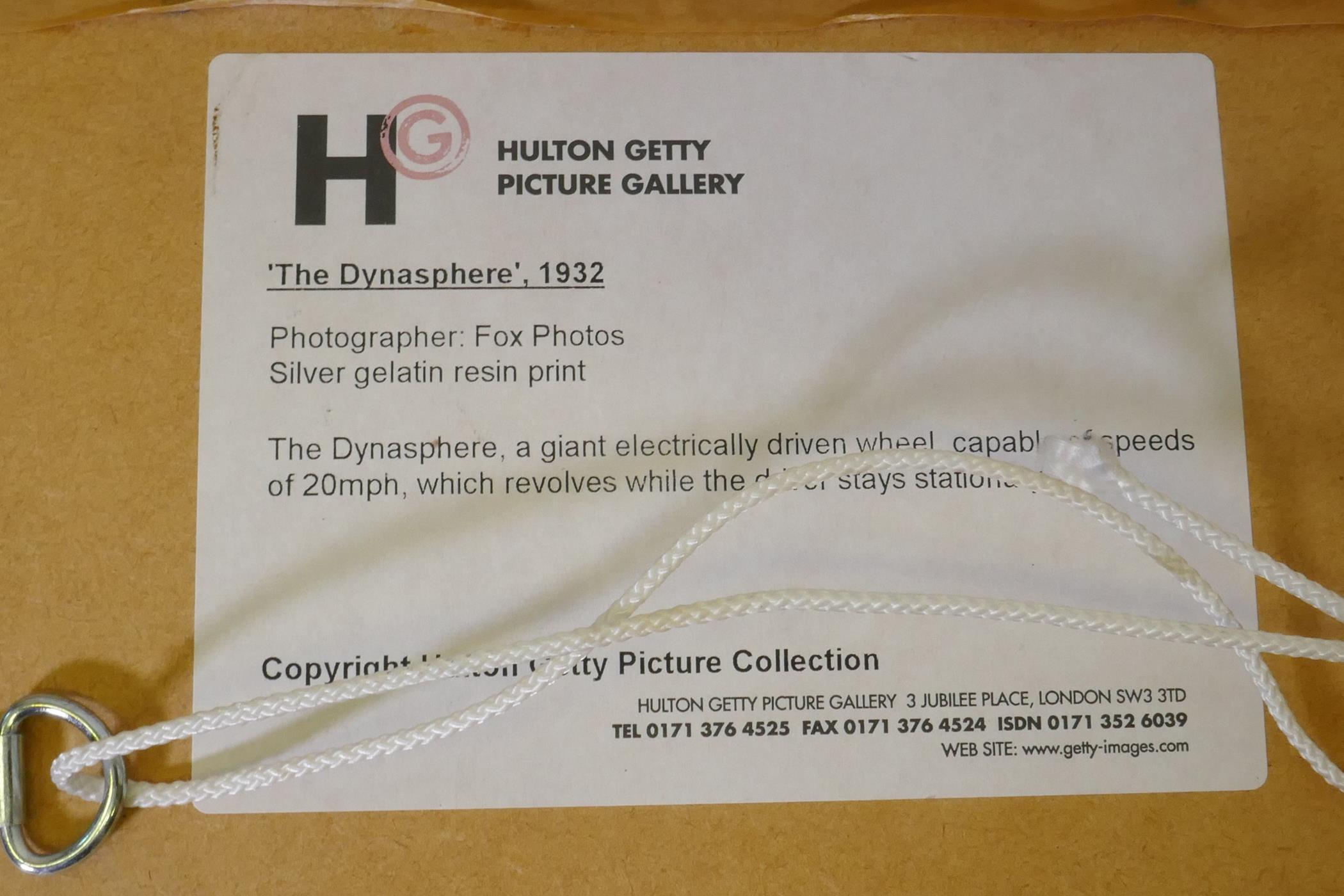 The Dynasphere, a Hulton Getty silver gelatin resin print, 20 x 27cm - Image 2 of 2