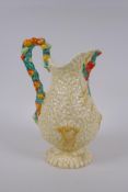 A Clarice Cliff Celtic Harvest jug, marks to base, AF repair, 28cm high