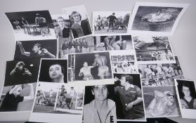 A large quantity of black and white sporting press photographs, largest 24 x 30cm