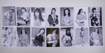 A quantity of black and white glamour photographs including Geri Halliwell, Donna Ewin, Jo Guest,