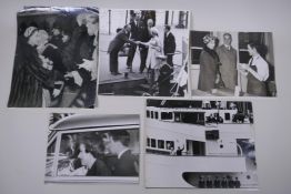 A quantity of black and white press photographs relating to the Royals, many with Newspaper