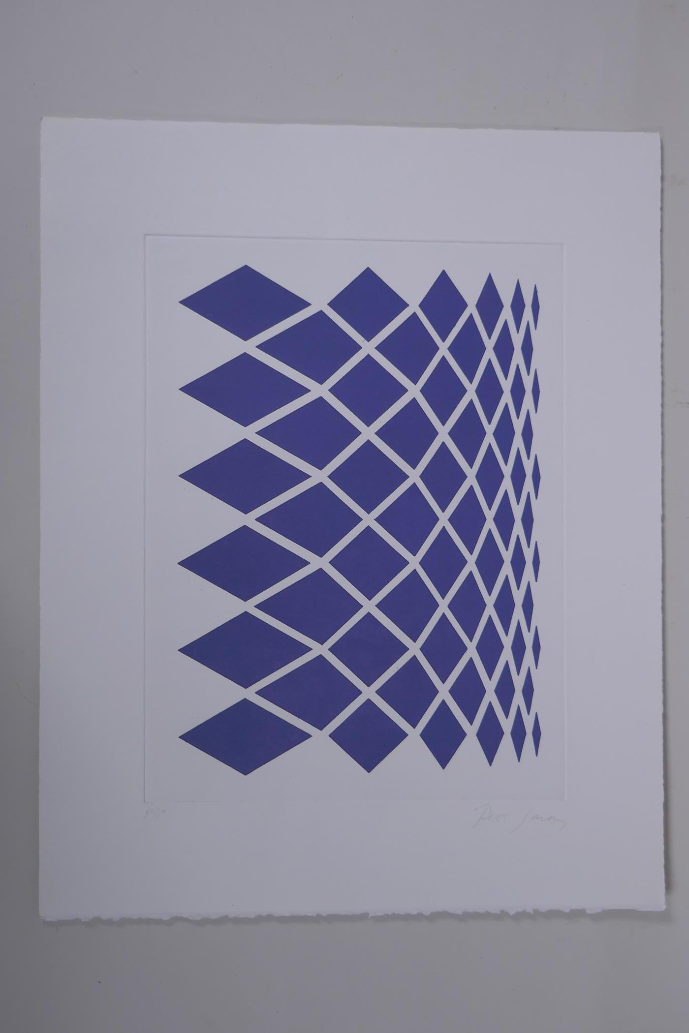 Tess Jaray RA, (British, b.1937), Minaret 1, 1984, printer's proof etching, pencil signed; - Image 2 of 4