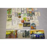 A quantity of unframed watercolours, drawings and mixed media paintings