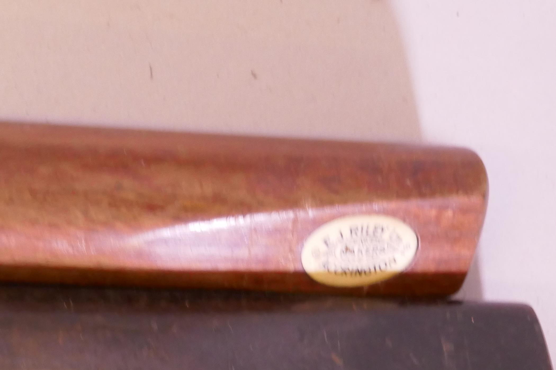 An F.J. Riley 16½oz snooker cue, a Thurston Special Royal 16½oz cue in metal case, and two other - Image 2 of 5