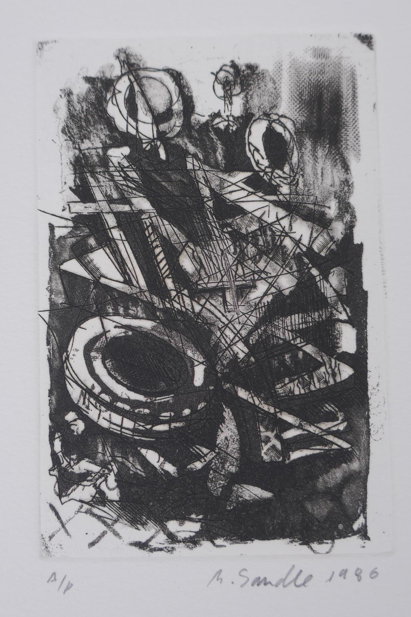 Michael Sandle RA (British, b.1936), four smaller scale etching editions, two AP, all pencil signed; - Image 2 of 7