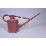 A Haws patent No 4 painted metal watering can, 35cm high