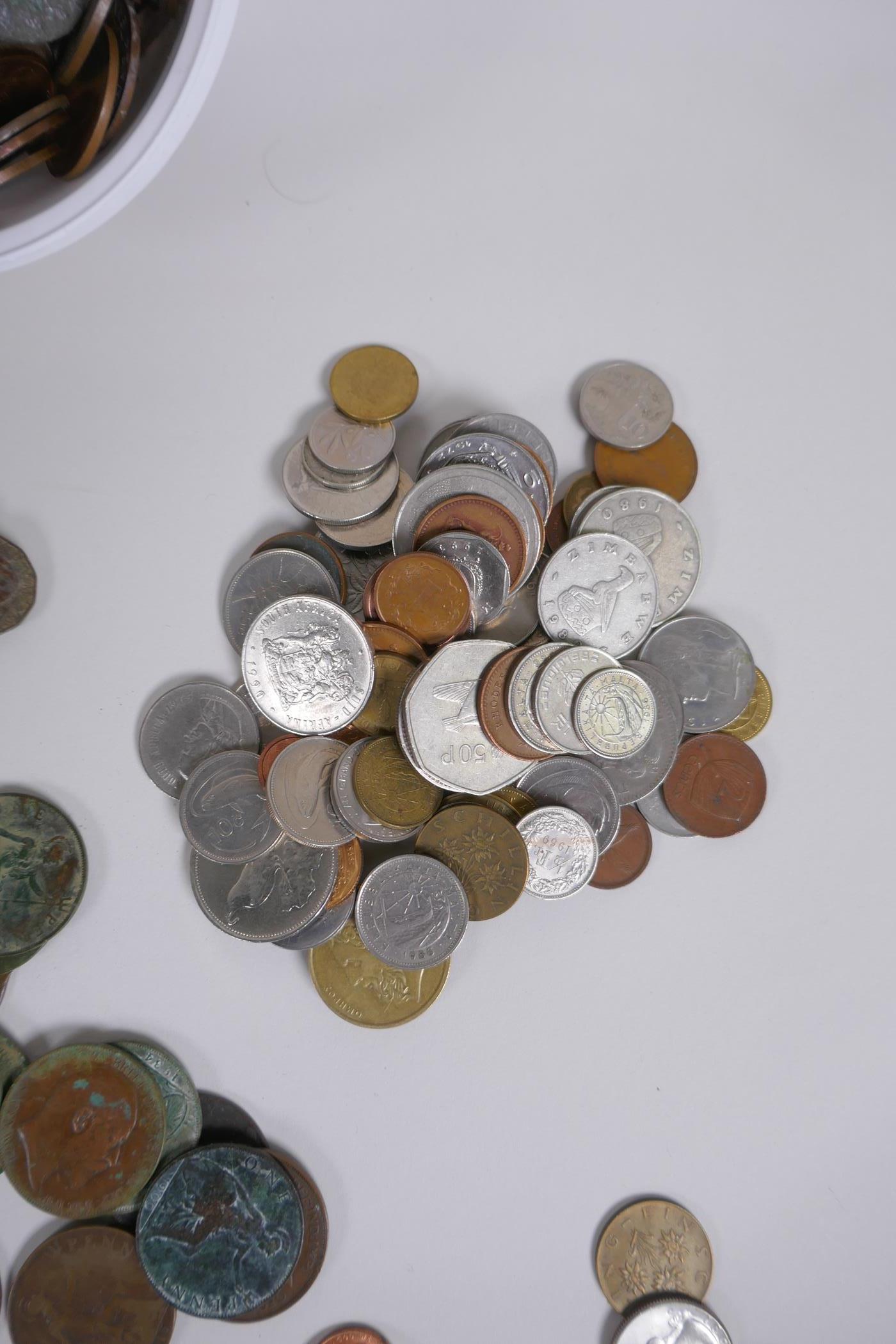A large quantity of C19th and C20th British and world coinage - Image 3 of 9