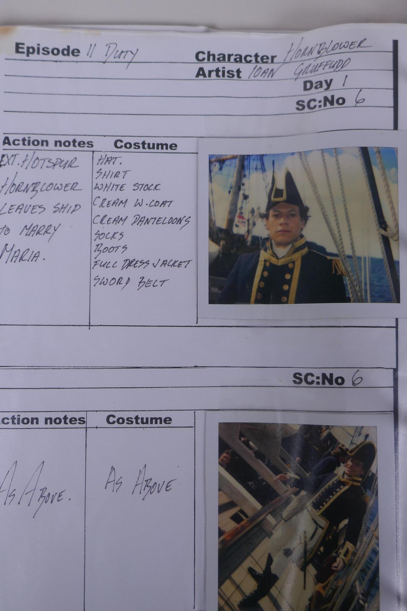 A Meridian broadcasting 'production book' for the TV series Hornblower, episode 2, Duty, - Image 3 of 7