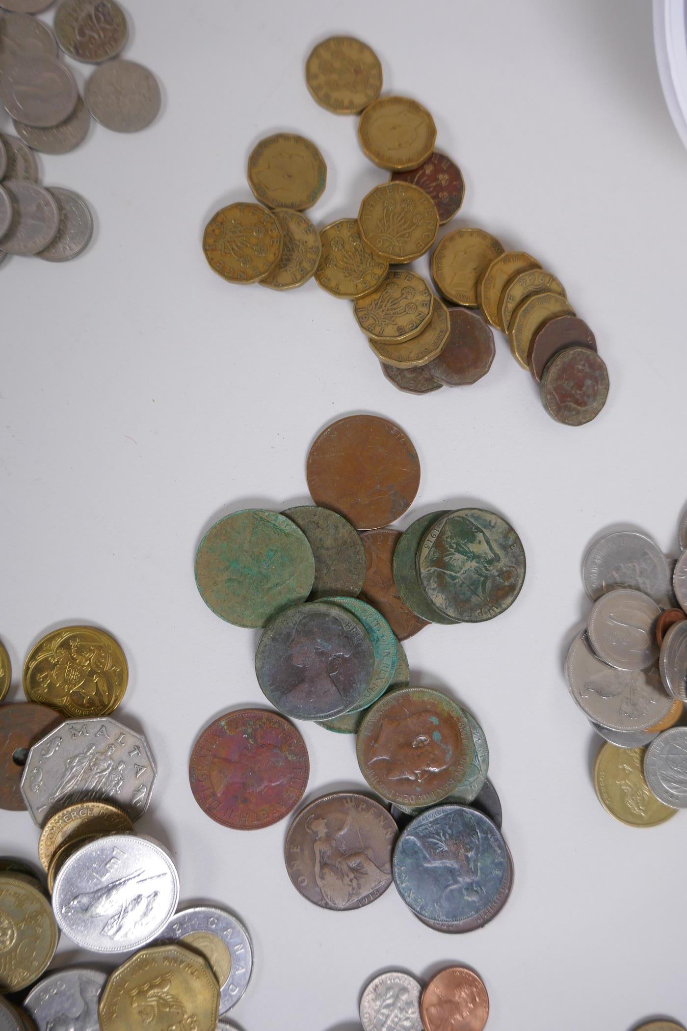 A large quantity of C19th and C20th British and world coinage - Image 4 of 9