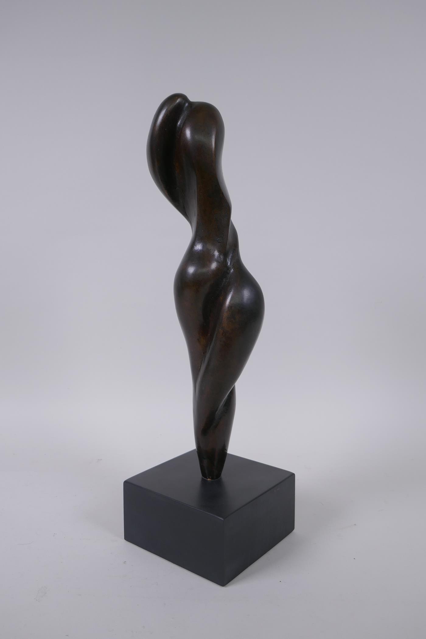 Jill Fitzpatrick, Living, limited edition abstract bronze figure, with original receipt, 35cm high - Image 3 of 6