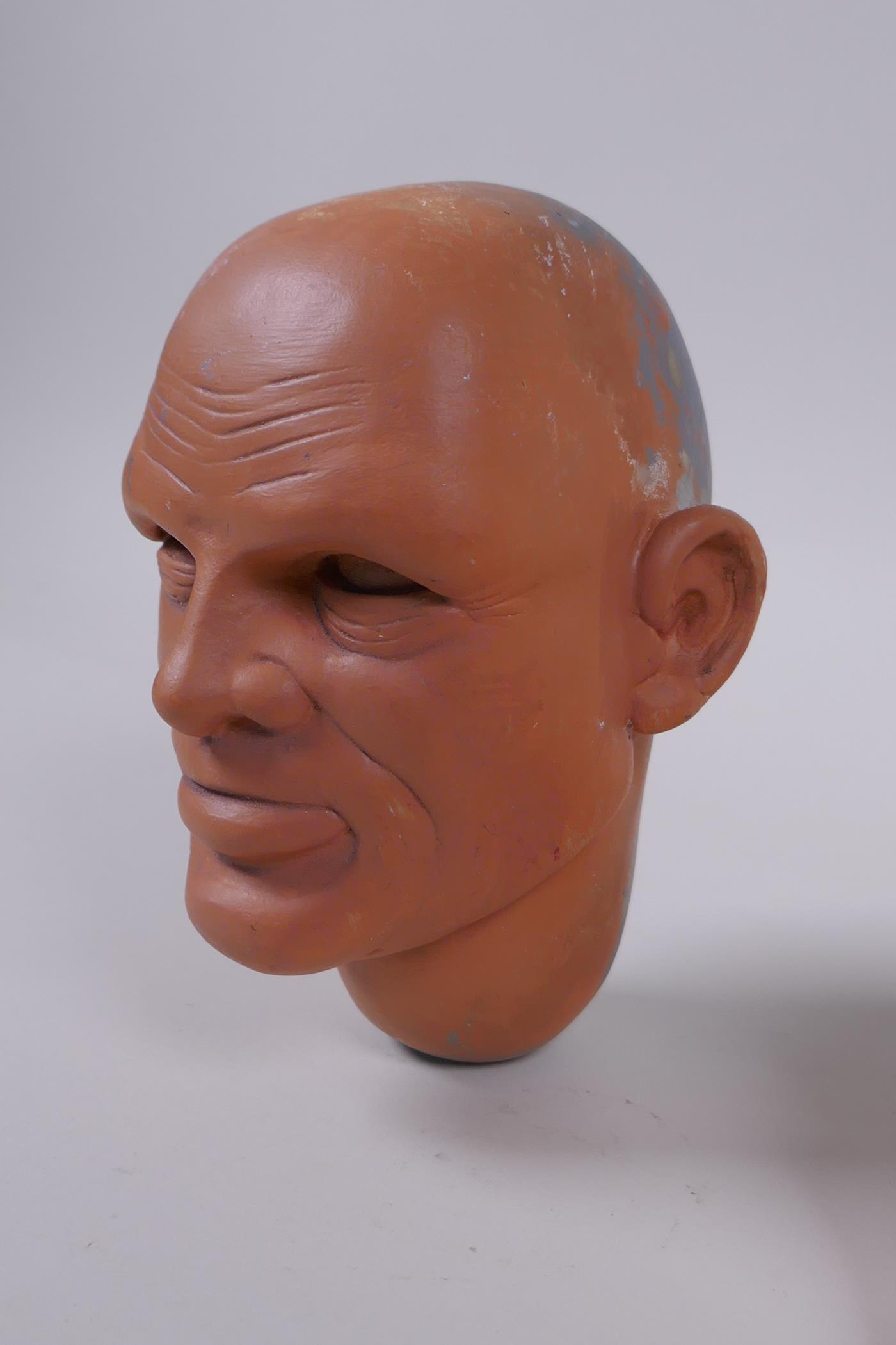 Two puppet heads/maquettes by Phil Eason, relating to Gerry Anderson, largest 14cm high - Image 3 of 6