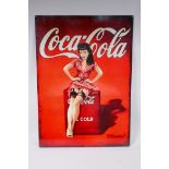 A vintage style Coca Cola advertising sign, 50 x 70cm