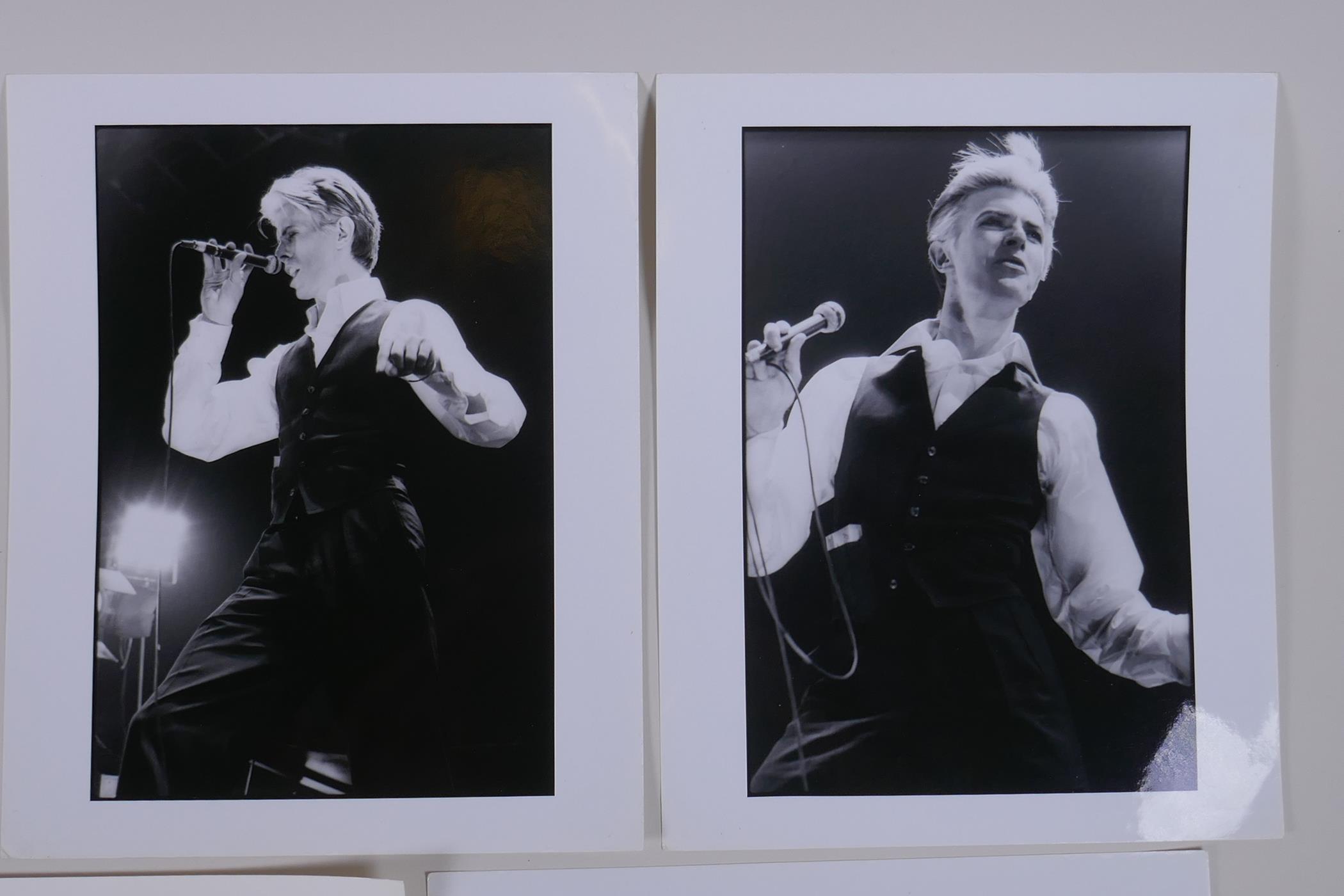 A collection of seven black and white press photographs of David Bowie circa 1976, including some by - Image 4 of 8