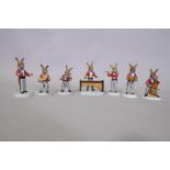 Royal Doulton Bunnykins Orchestra, seven figures from a limited edition of 500, Marimba player