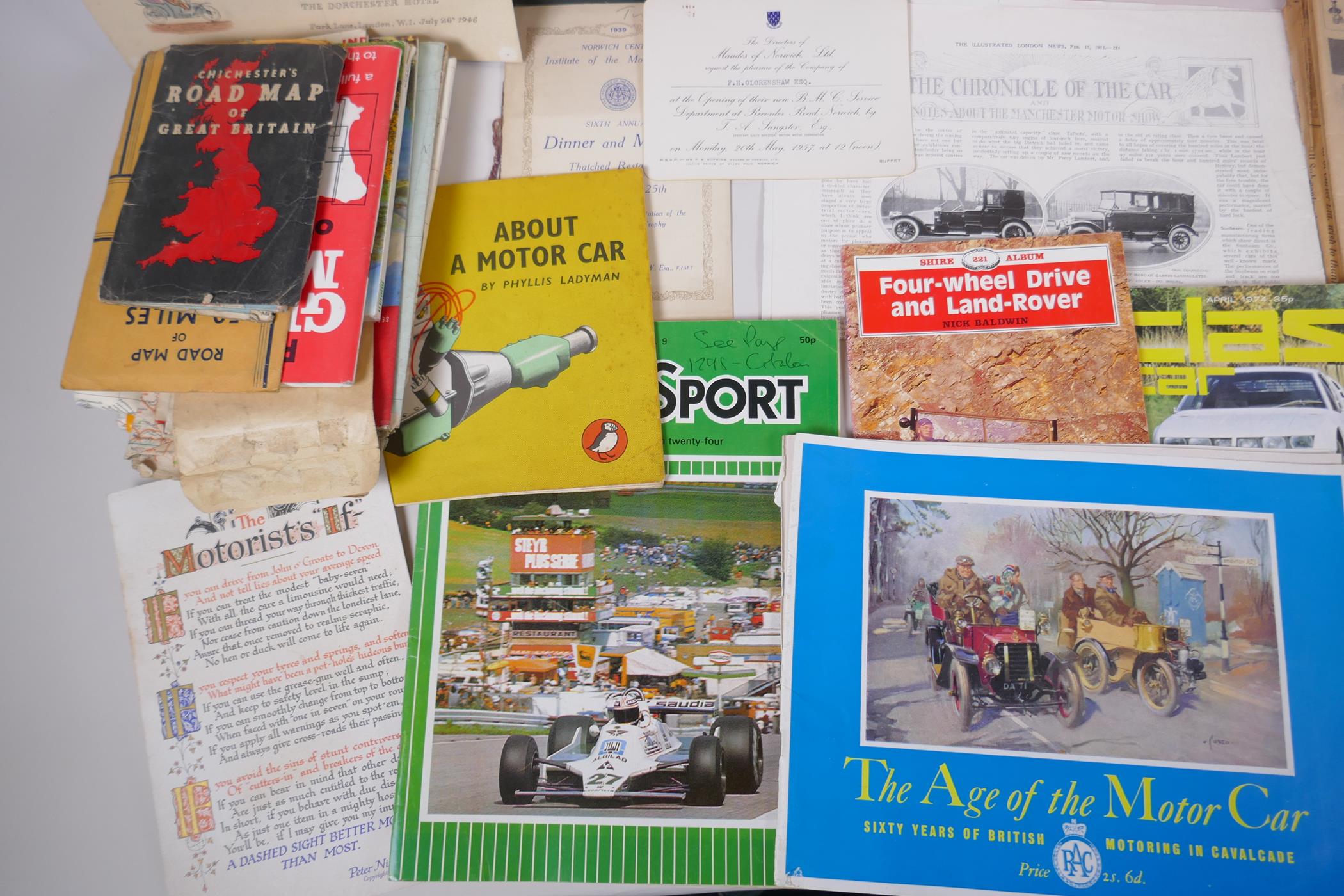 A collection of vintage motoring ephemera to include official car press photographs, automotive - Image 7 of 7