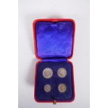 A cased set of George VI 1945 Maundy Money