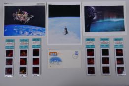 Of Space Interest: Six Pana-Vue Superdia photographic slides featuring NASA photographs of the