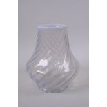 A vaseline studio swirl glass vase, 18cm high