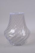 A vaseline studio swirl glass vase, 18cm high