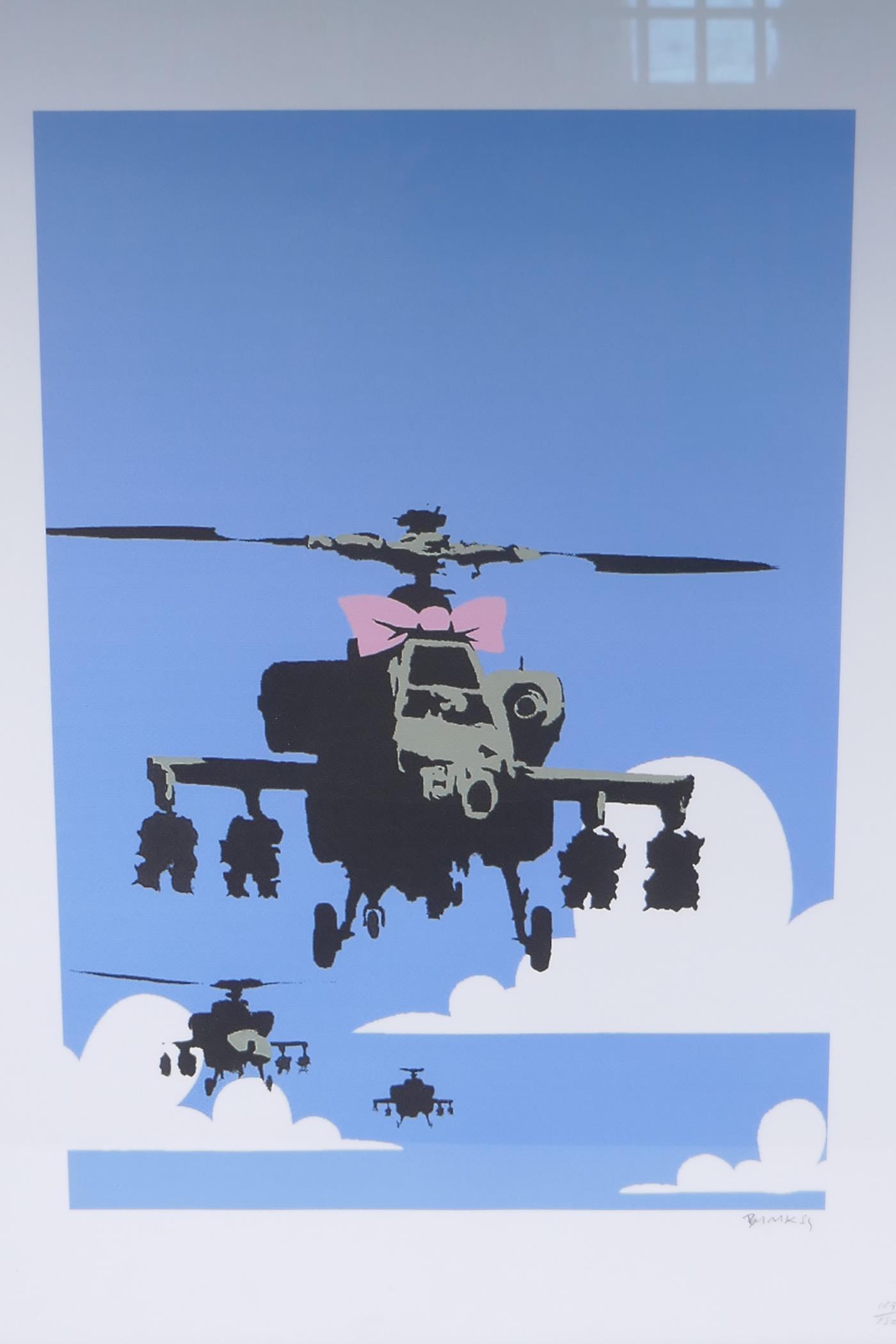 After Banksy, Happy Choppers 2003, limited edition digital print, pencil signed and numbered - Image 2 of 6