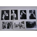 A collection of seven black and white press photographs of David Bowie circa 1976, including some by