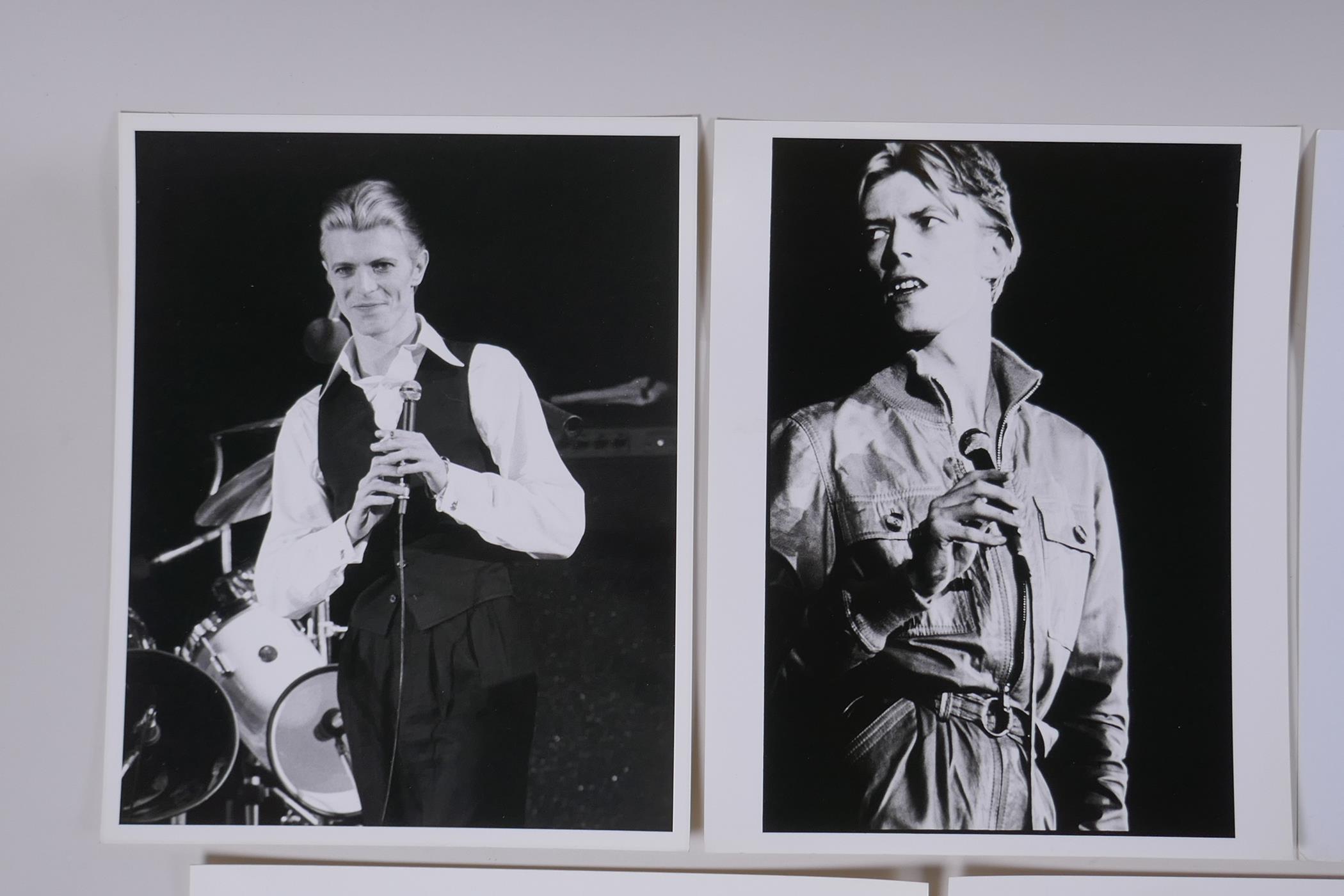 A collection of seven black and white press photographs of David Bowie circa 1976, including some by - Image 2 of 8