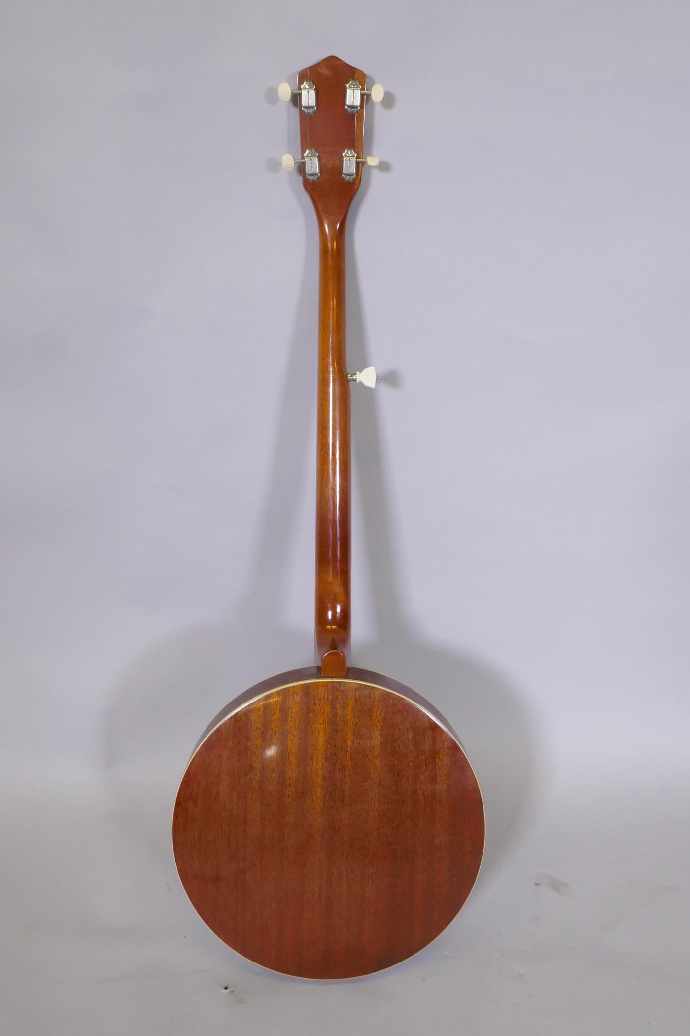 A 1950s Kay five string banjo, with a carry case, 98cm long, 34cm diameter - Image 6 of 7