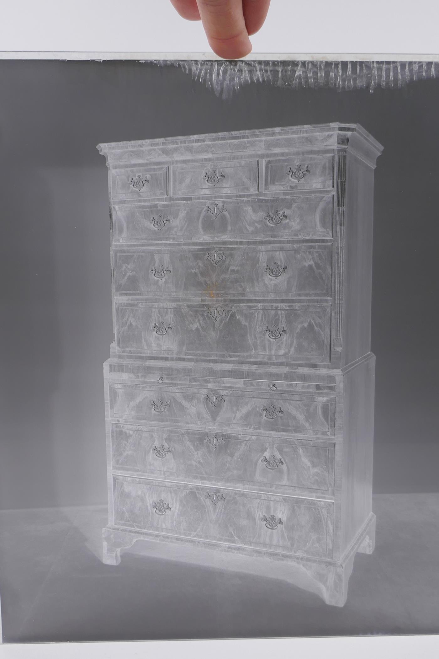A collection of eight early to mid century glass plate negative photographs of antiques, possibly by - Image 7 of 9