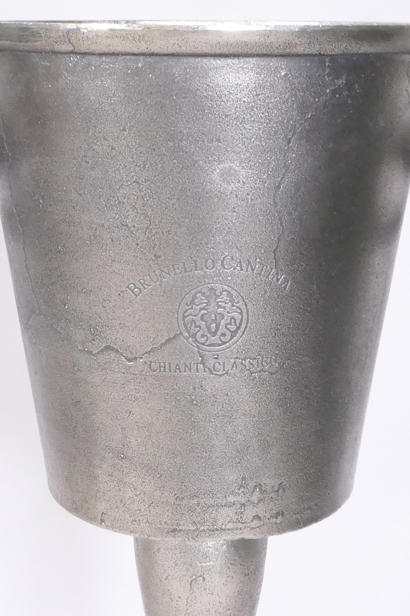 A cast metal Champagne bucket on stand, 74cm high - Image 2 of 2