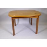 A mid century G-Plan Sierra teak extending dining table, AF, 111 x 112cm, 158cm extended