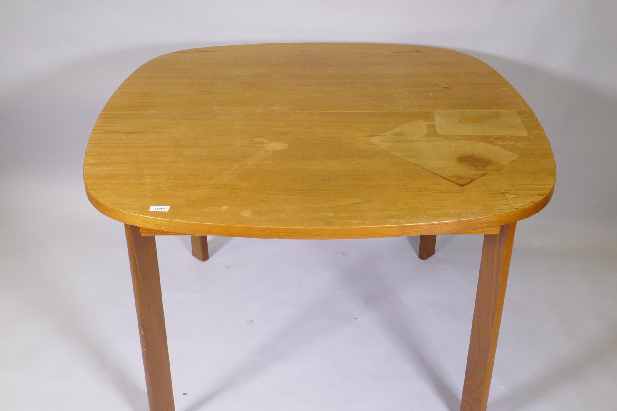 A mid century G-Plan Sierra teak extending dining table, AF, 111 x 112cm, 158cm extended - Image 2 of 4