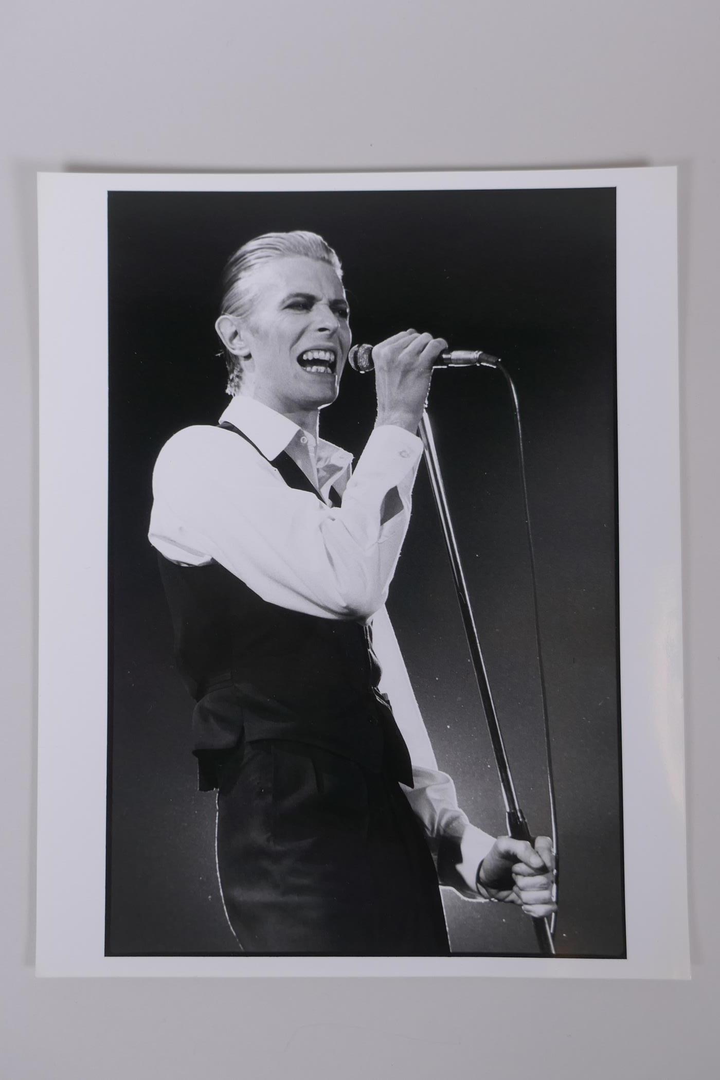 A collection of five black and white press photographs of David Bowie circa 1976, including one by - Image 6 of 11