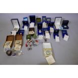 A collection of Halcyon Days, Bilston and Chelsea enamel pill boxes and bonbonnieres, National Trust
