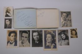 A 1940s/50s autograph album relating to the Jenny Jones West End musical, with autographs and signed