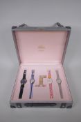 A Swatch and Vivienne Westwood 'Flying Time' watch collection, cased limited edition set, 72/500