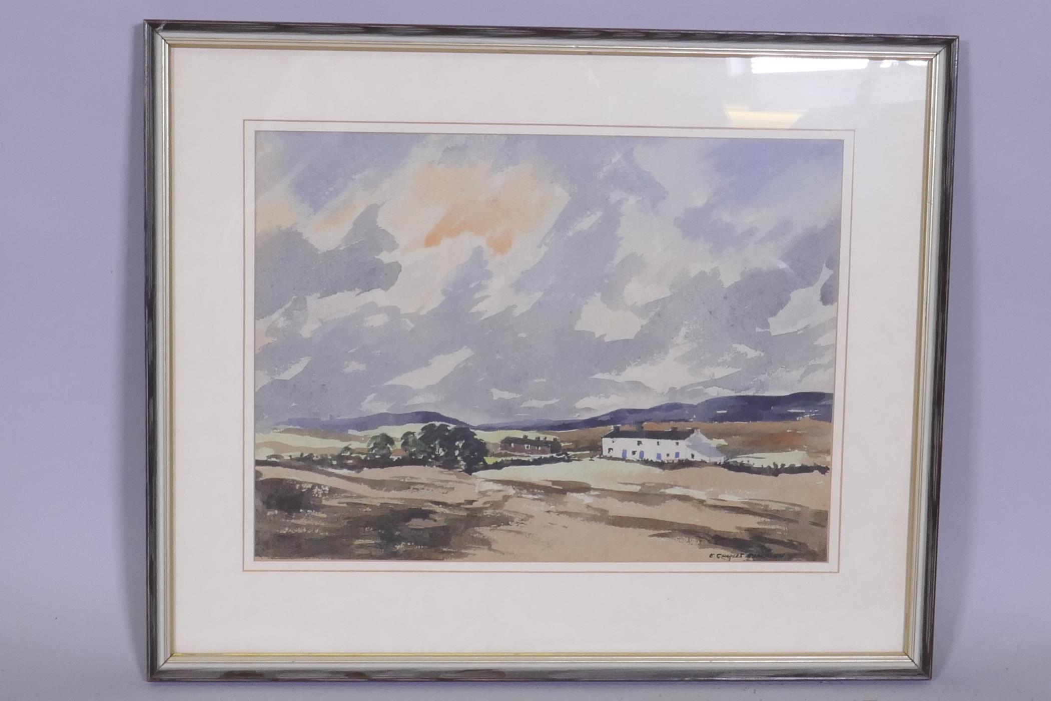 E. Charles Simpson, cottages at Greenhow, watercolour, signed, 37 x 27cm - Image 2 of 5