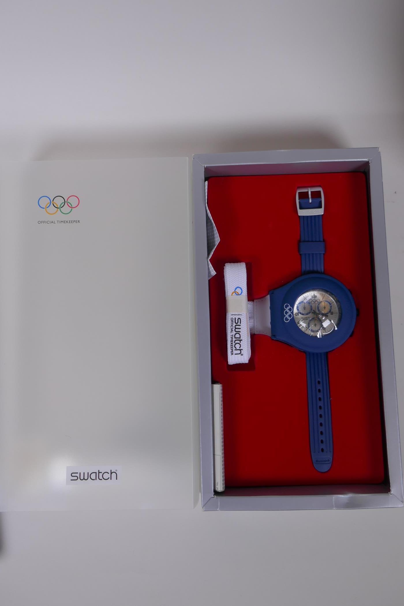 A collection of Swatch watches relating to the Olympic Games including a boxed limited edition ' - Image 4 of 9