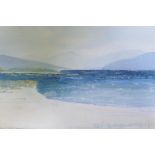Pauline Prior-Pitt, Looking North from Grenitote III, North Uist, acrylic on paper, signed and dated