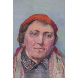 Three watercolour portraits by the same hand, depicting a gypsy woman, an eastern gentleman and an