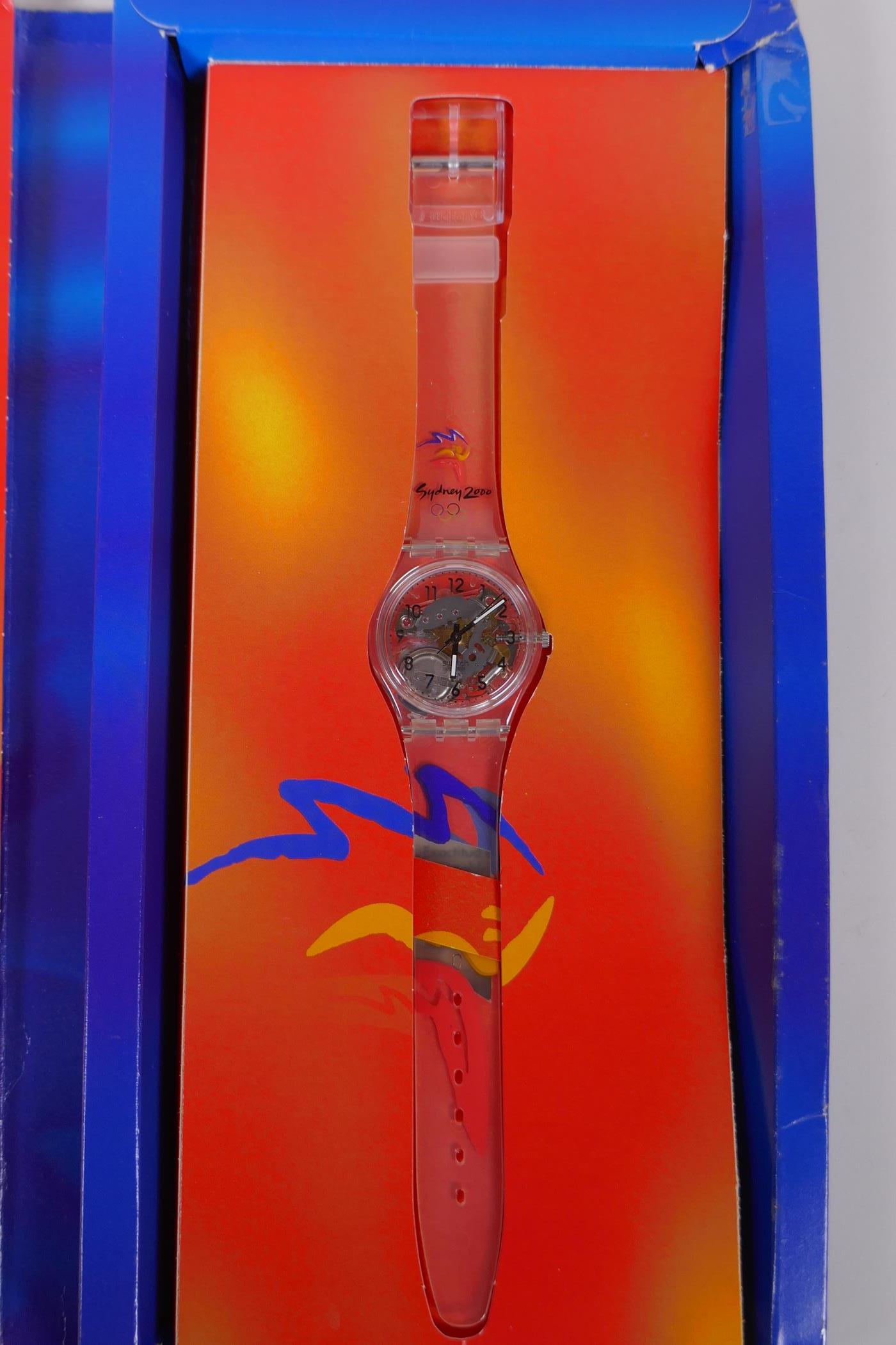 A collection of Swatch watches relating to the Olympic Games including a boxed limited edition ' - Image 6 of 9