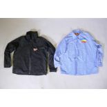 A Police 2007-08 Tour crew jacket, size XL, and an earlier 1983 Tour shirt, size XXL