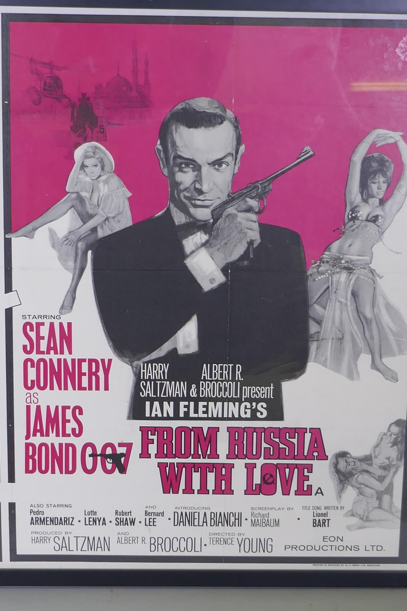 A 1973 UK Quad James Bond double bill film poster for Diamonds are Forever, 1971, twinned with - Image 3 of 8