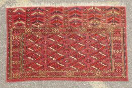 A rust ground Jibal Bokhara rug, 110 x 70cm
