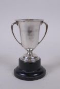 An antique silver Trophy Cup, engraved 'Tedworth Woodland Hounds, Comus 1928', produced by Edward