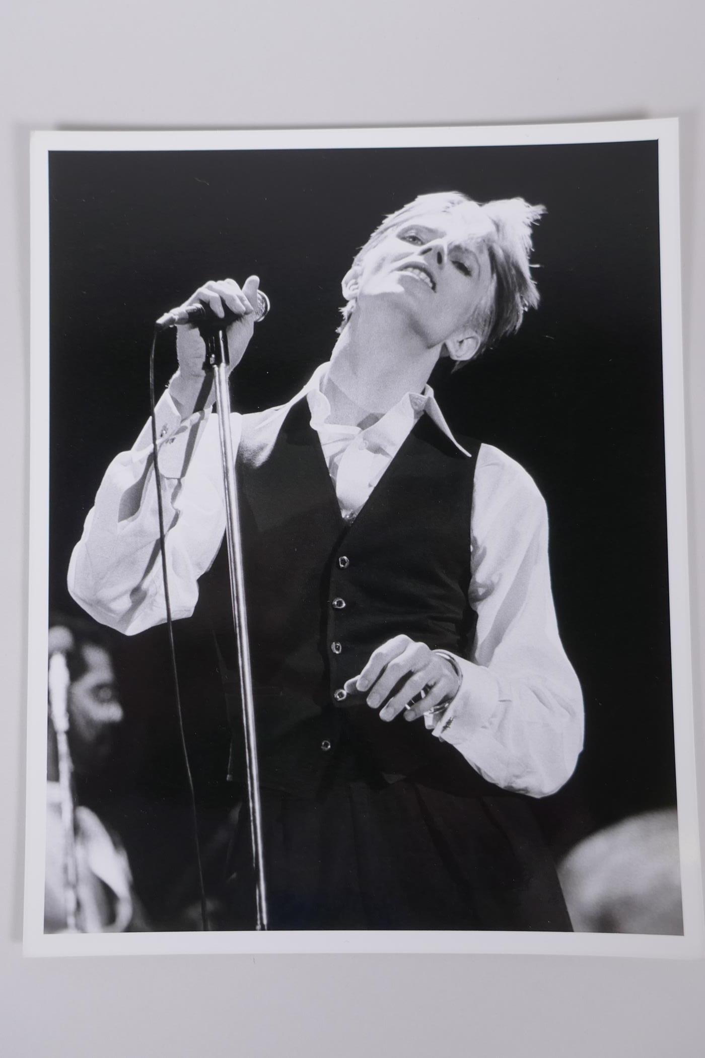 A collection of five black and white press photographs of David Bowie circa 1976, including one by - Image 8 of 11