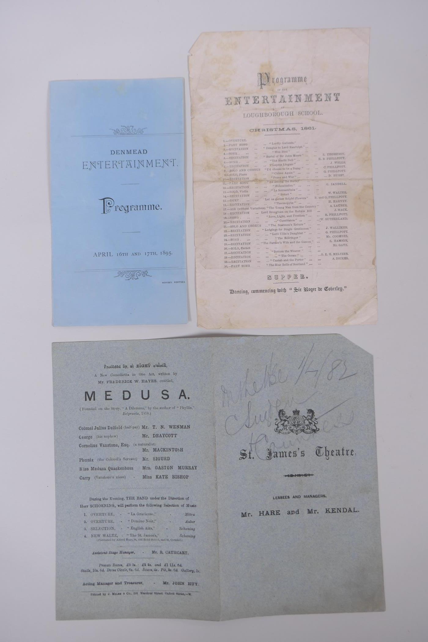 A collection of C19th London theatre programs including The Globe, St James's Theatre, Theatre Royal - Image 6 of 7