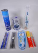 A collection of Retro Swatch watches including Bikini Beach 2004, Le Walk, Le Swatch, Le Game (