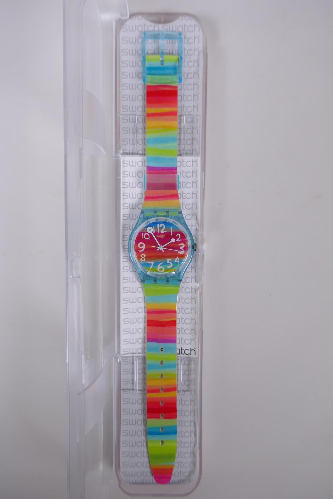 A collection of Retro Swatch watches including Color the Sky 2004, Luminosa 1997 (Scuba Loomi), - Image 2 of 13