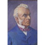 T. Caley, portrait of a gentleman, oil on board, 40 x 50cm