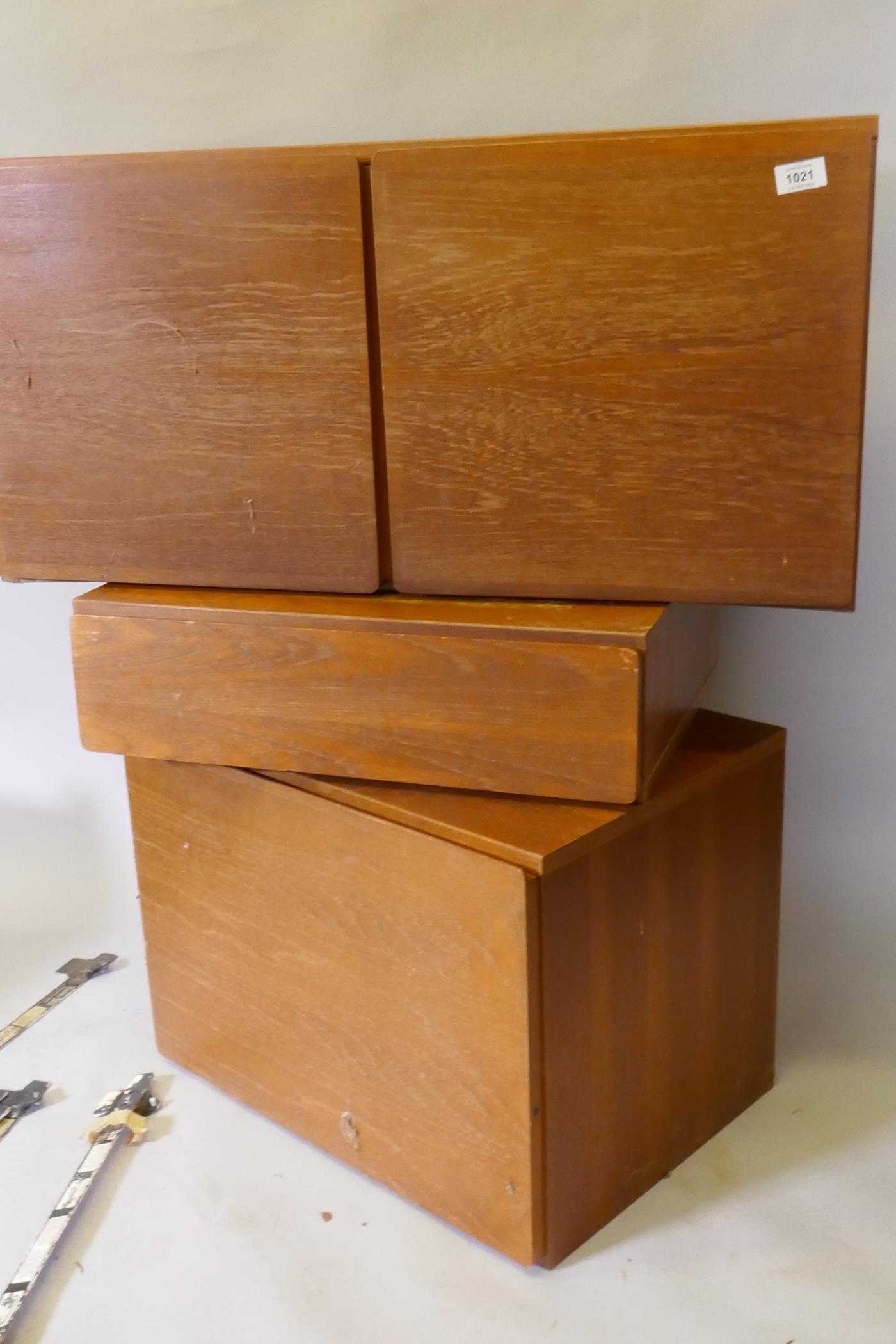 A mid century teak Tapley 33 wall system, by Beaver & Tapley, designed by Peter Weston, comprising - Image 7 of 9